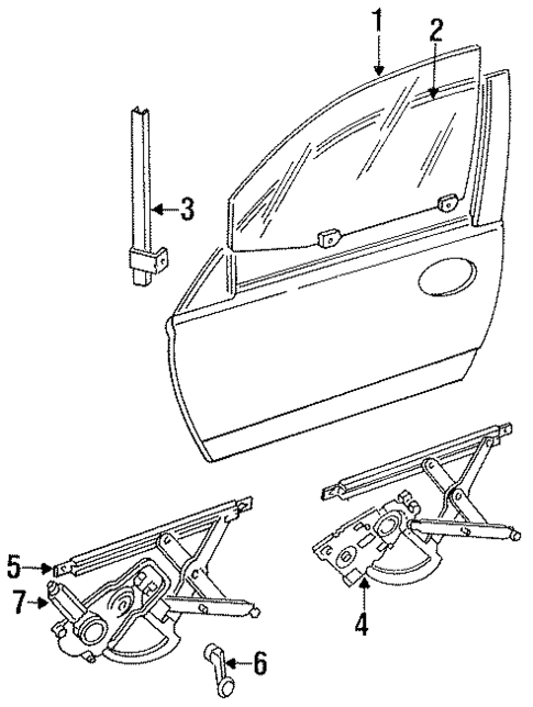 Front Door for 1994 Dodge Intrepid #1