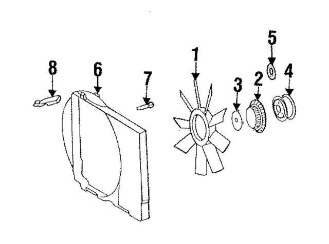 1202050506 - Cooling System: Fan Blade for Mercedes-Benz Image
