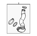 23163576 - : Intercooler Hose for Saab: 9-5 Image