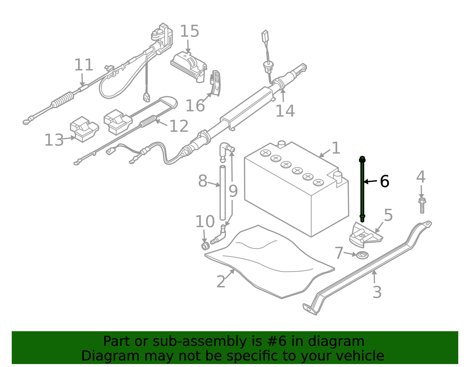 61217577620 - 2000-2014 BMW Hold Down Strap Mount Bolt (61-21-7-577-620 ...