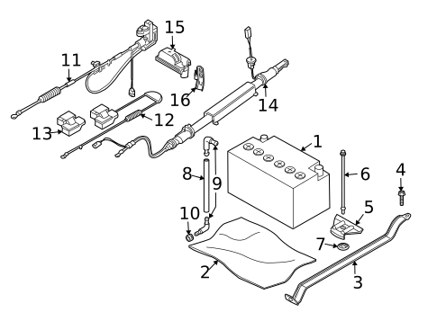 Battery & Related Components for 2008 BMW 535xi #0