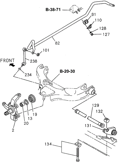 Front Axle for 1997 Acura SLX #0