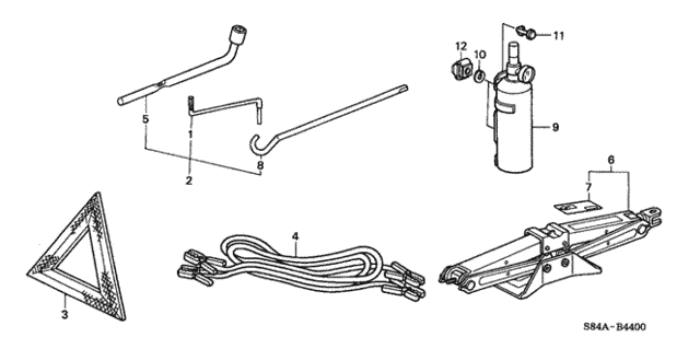 Tools - Jack for 2002 Honda Accord #0
