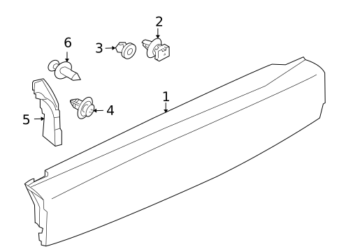 Exterior Trim - Tail Gate for 2007 Mitsubishi Outlander #0