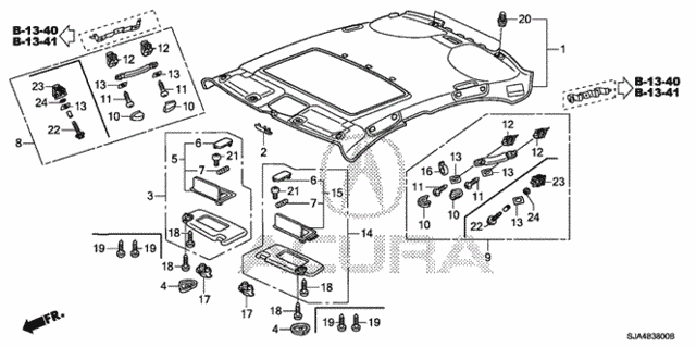 Roof Lining for 2012 Acura RL #0