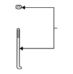 MB241259 - Electrical: Tray Retainer for Mitsubishi: Mighty Max, Montero Sport Image