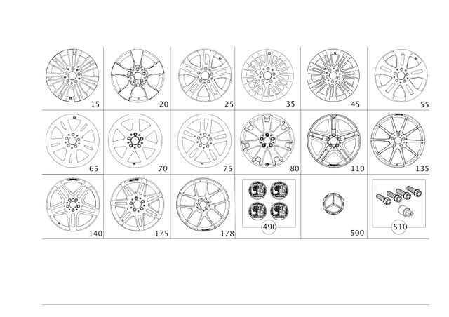 2044017202 - Wheels and Accessories: Disk Wheel for Mercedes-Benz Image
