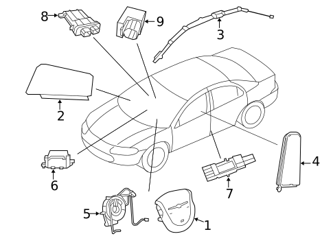 Air Bag Components for 2010 Chrysler Sebring #0