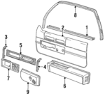 20330818 - Body: Belt Weather-strip for Cadillac: DeVille, Fleetwood Image