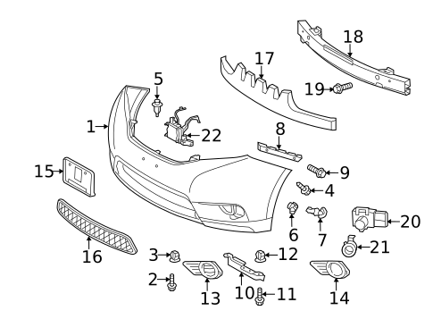 Bumper & Components - Front for 2012 Toyota Sienna #0