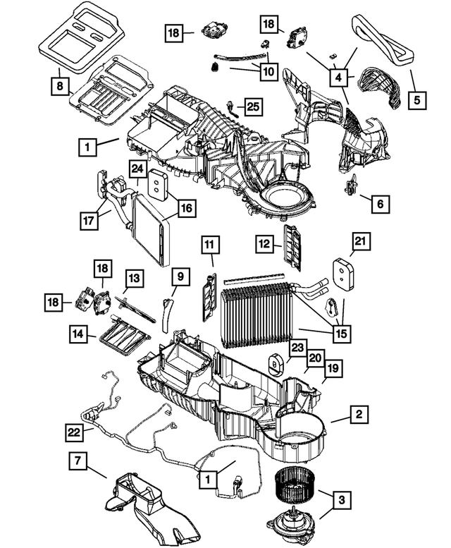 5161066AA - Air Conditioning &amp; Heater: Air Inlet Housing for Mopar Image