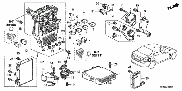 Control Unit (Cabin) for 2005 Acura TSX #0