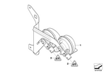 61337192551 - Vehicle Electrical System: Bracket with Air Horns for BMW Image
