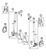 68776411AA - : Front Outer Seat Belt for Mopar Image