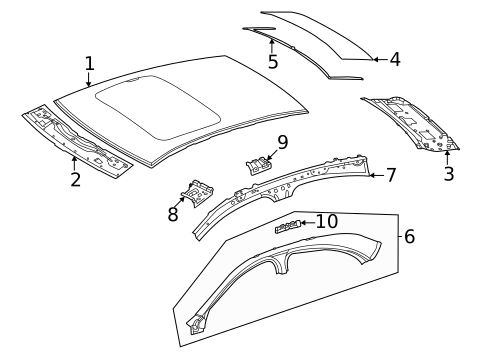 Roof & Components for 2025 Mercedes-Benz C43 AMG #2