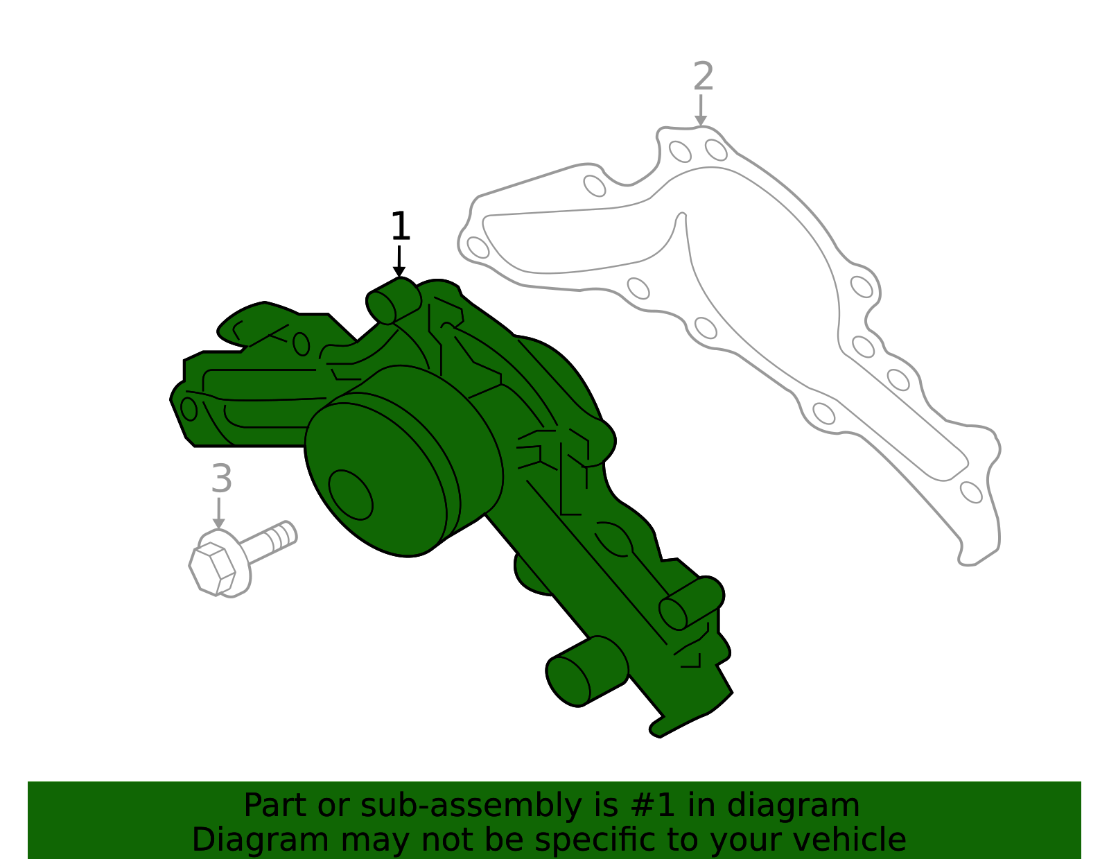 Kumar Bros USA Water Pump For Mitsubishi Tractors - MT1801, MT2001, MT2201, MT2300, MT250, MT2000, MT2501
