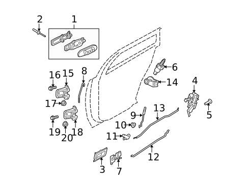 Lock & Hardware for 2011 Ford Crown Victoria #1