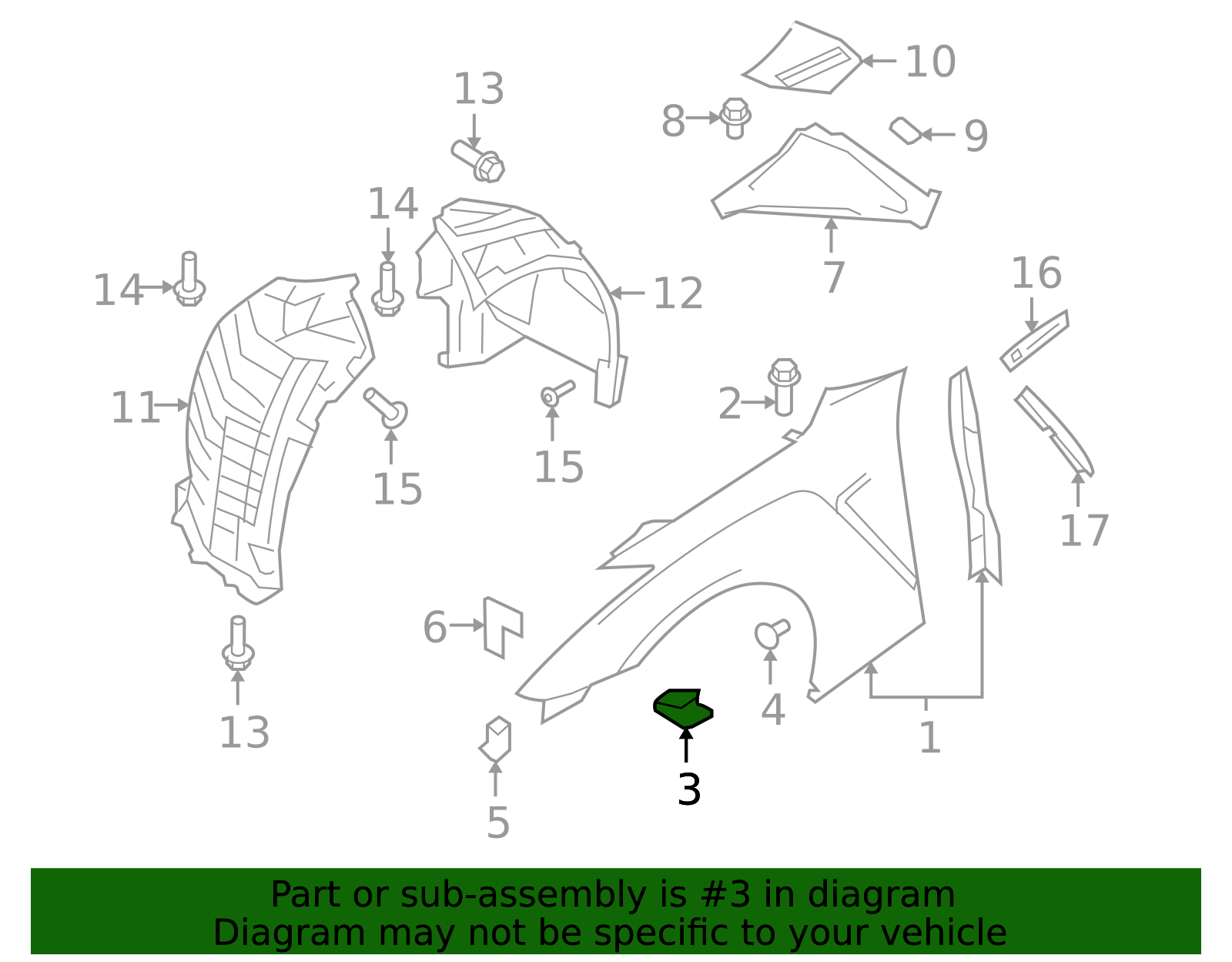 63848-35F00 | Nissan Clip - Genuine OEM | 6384835F00 | Nissan Parts USA