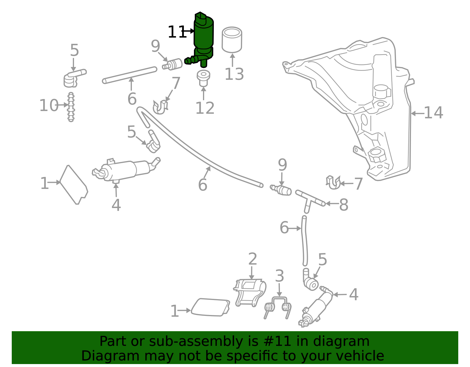 Pompe De Lave-Phare 3B7 955 681 Compatible ETTA 1979-2013 - Remplacement Haute Qualité
