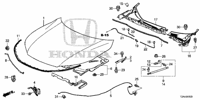 Engine Hood for 2017 Honda Accord #0