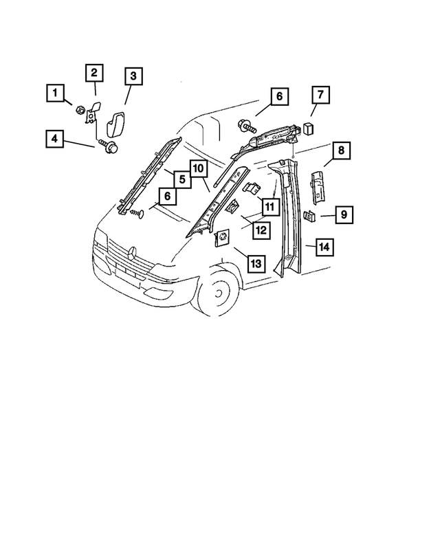 5123306AA - Interior Trim: B Pillar Molding, Right for Mopar Image