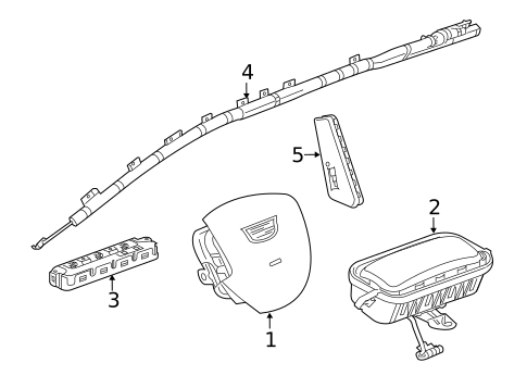 Air Bag Components for 2025 Cadillac CT5 #4