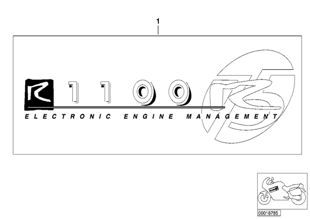 51142325928 - : Sticker For R1100R/75 - Switch/Side/Right for BMW-Motorrad Image