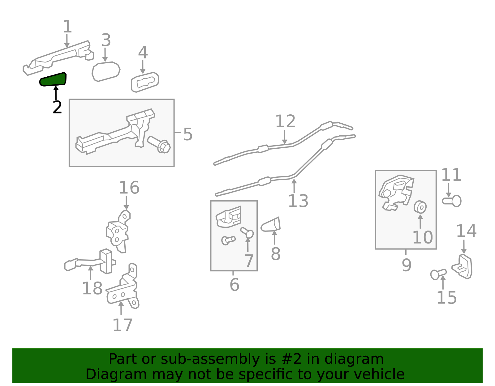 69241-06050 - Exterior Door Handle Pad 2012-2020 Toyota | Longo 69241-06050 - Exterior Door Handle Pad 2012-2020 Toyota | Longo