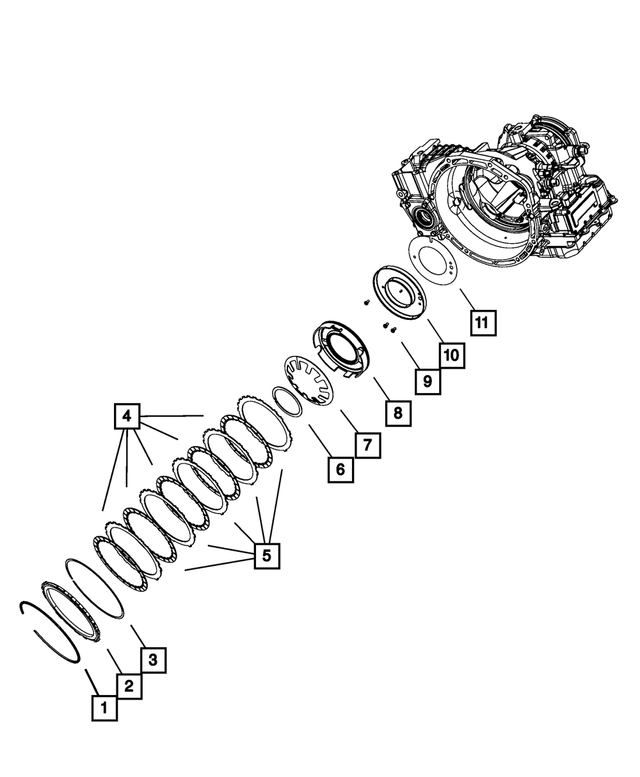 4897456AA - 4-Speed; Automatic VLP Transaxle: Low/reverse Clutch Plate Package for Mopar Image