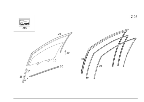 Front Door Windows for 2012 Mercedes-Benz S400 #0