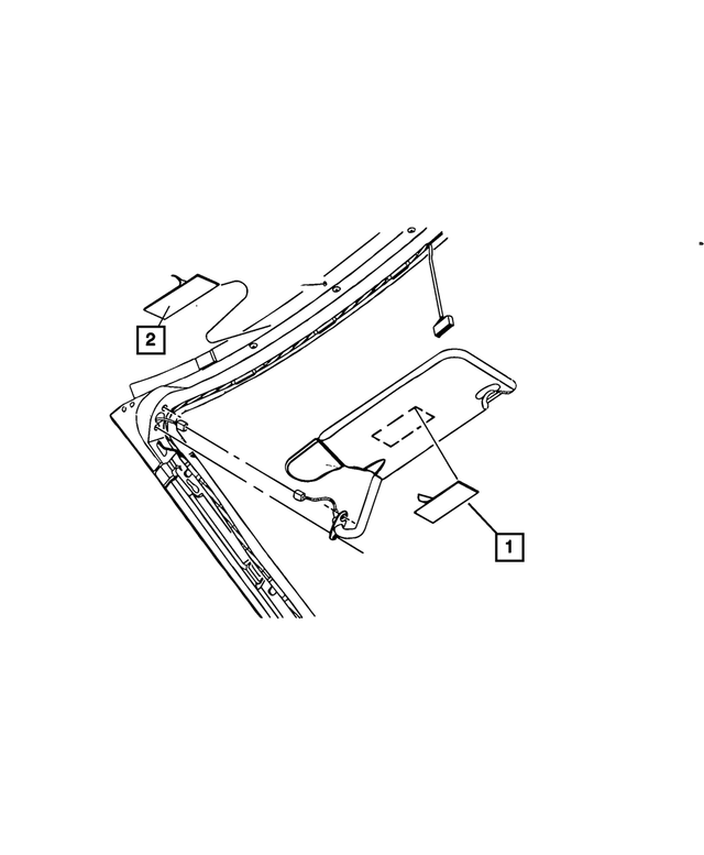 5023564AA - Labels: Visor Warning Label for Mopar Image image