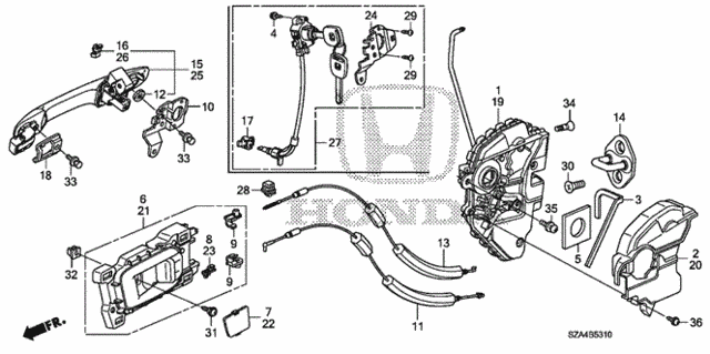 Front Door Locks - Outer Handle for 2013 Honda Pilot #0