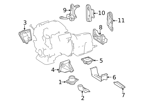 Engine & Trans Mounting for 2007 Mercedes-Benz R 63 AMG&reg; #0