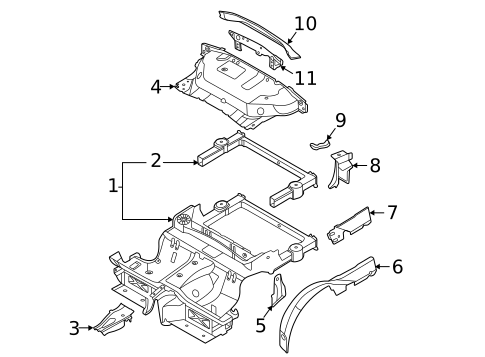 Rear Body & Floor for 2020 Porsche 911 #1