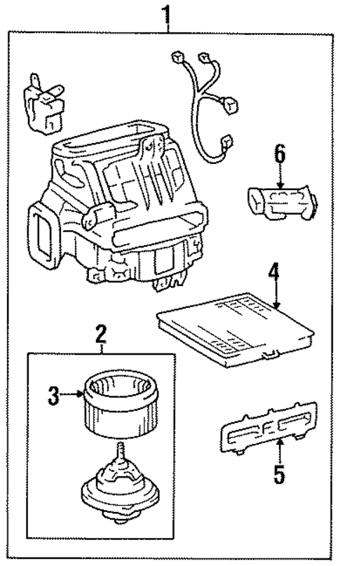 Blower Motor & Fan for 1998 Lexus LS400 #0
