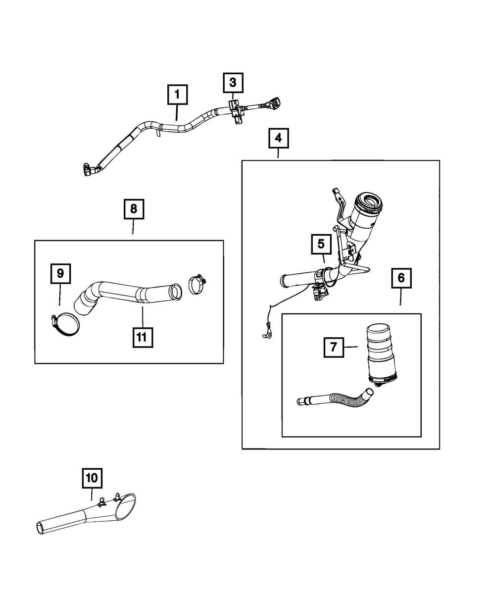 Fuel Filler Hose - Mopar (68322805AB)