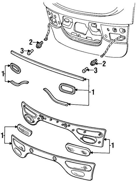 Rear Reflector for 1996 Ford Taurus #0