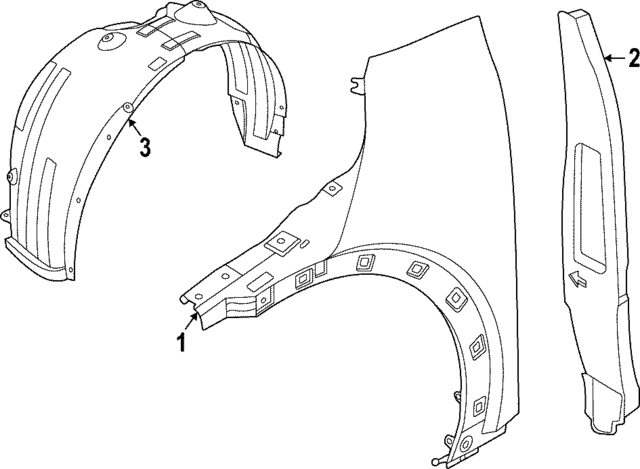 86812XG000 - : Fender Liner for Kia Image