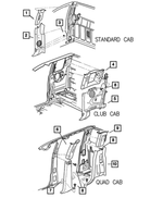 5GJ13TL2AB - Interior Trim: B Pillar Upper Trim Panel, Left for Mopar Image