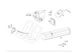 2216804350 - Rear Seat Bench: Stowage Compartment for Mercedes-Benz Image