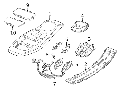 Overhead Console for 1999 Dodge Durango #0