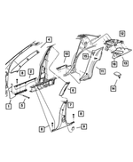 RC46TL2AE - Interior Trim: Cowl Side Trim Panel, Right for Mopar Image