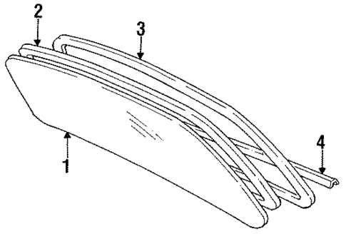 Glass & Hardware - Back for 1995 Toyota Camry #1