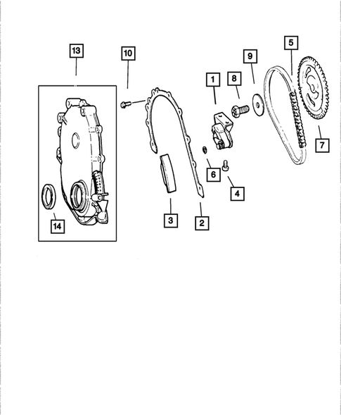 Timing Belt and Cover for 2002 Jeep Wrangler #0