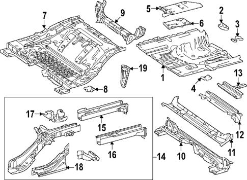 Rear Floor & Rails for 2025 Toyota Crown #0