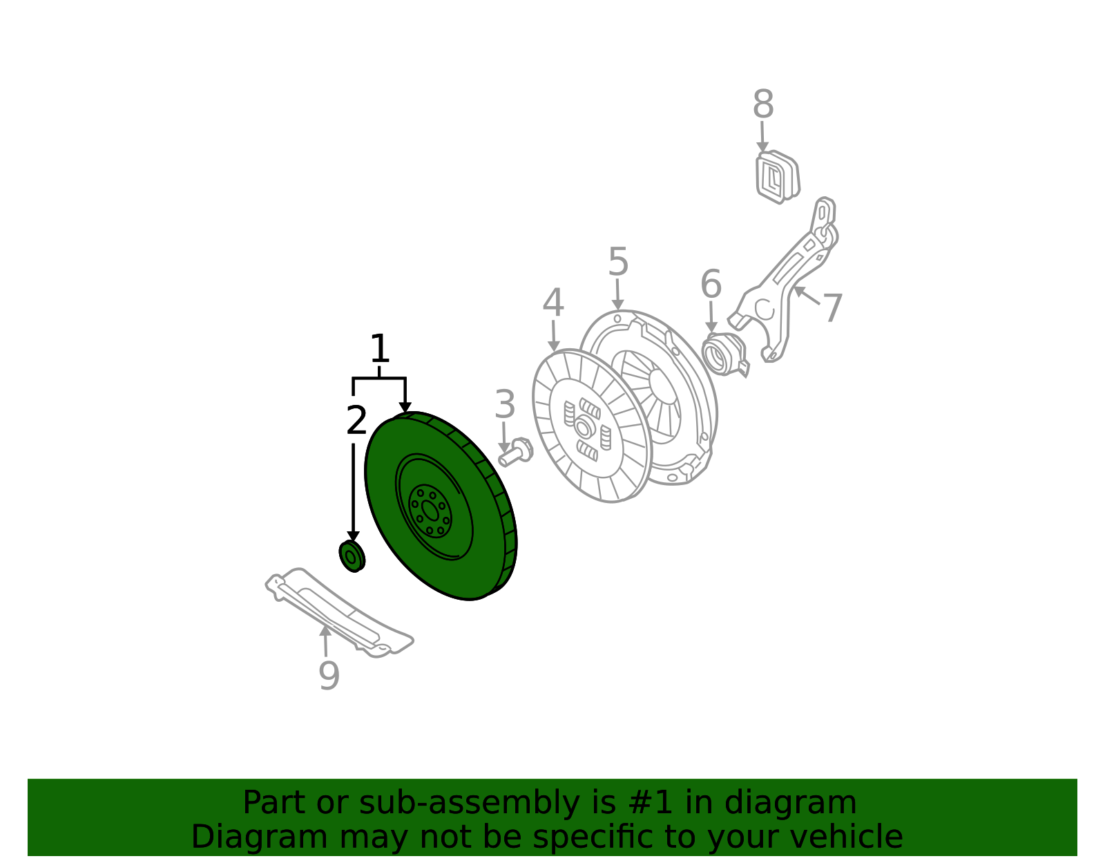 1999-2011 Subaru Flywheel 12342AA061 | Subaru Online Parts
