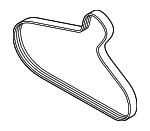 6N903137B - Cooling System: Serpentine Belt for Audi: A4, A4 allroad, A4 Quattro, A5 Quattro, A5 Sportback, A6 Quattro, A7 Sportback, Q5, Q5 PHEV, Q5 Sportback Image