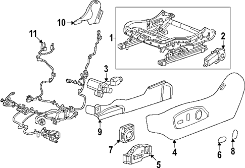 Driver Seat Components for 2025 Chevrolet Equinox EV #2