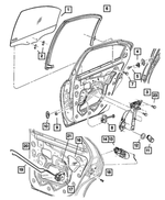 5115682AA - Doors and Related Parts: Rear Door Glass, Right for Dodge: Neon Image