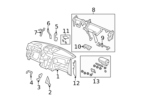 Instrument Panel for 2015 Honda Pilot #0